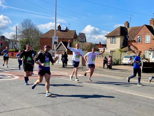 Alan and Liam along with another of our runners, Richard